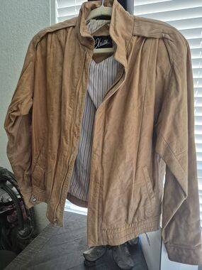 💕J Walden Tan Suede Bomber Jacket💕